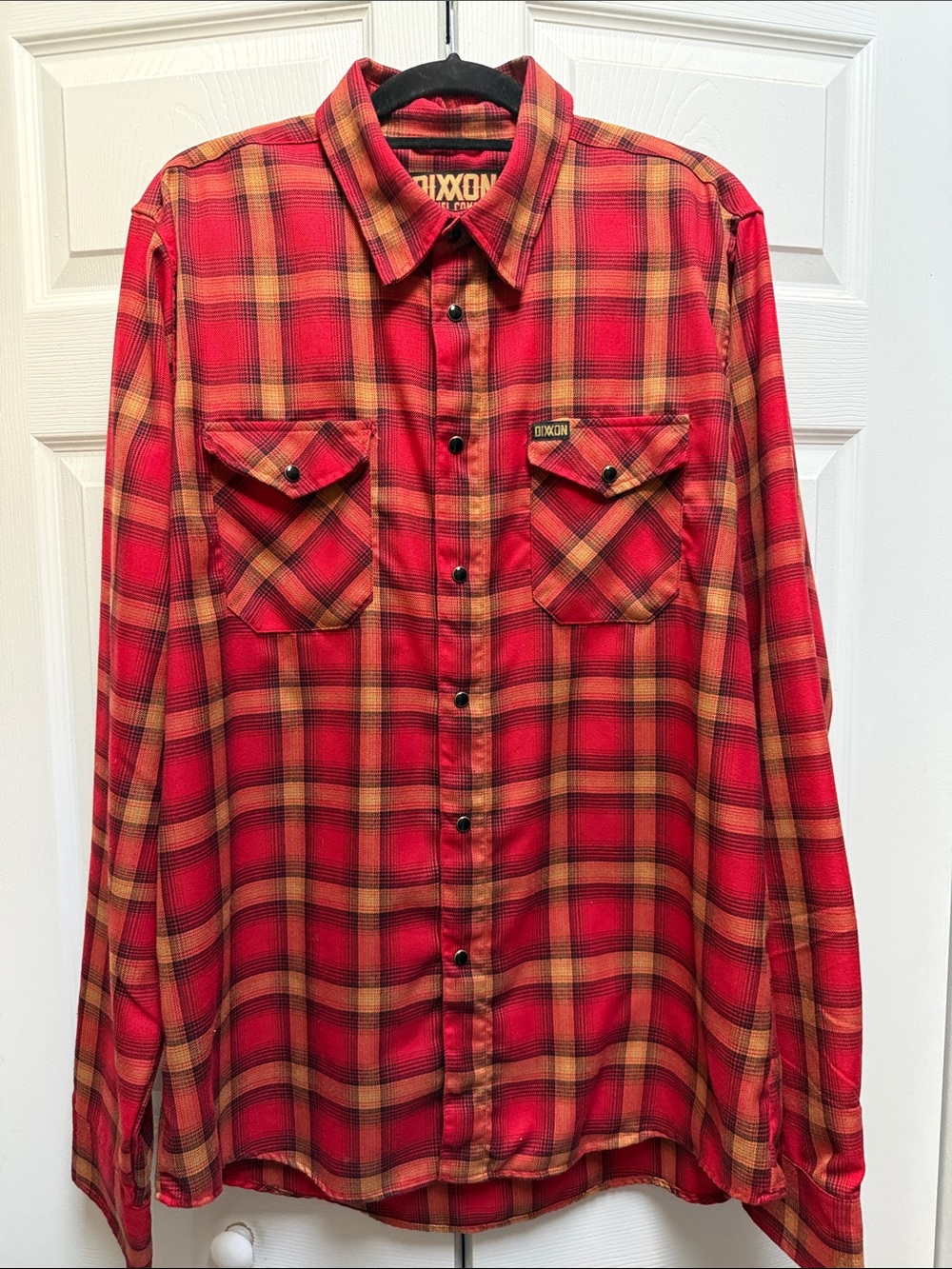 DIXXON Red and Yellow Plaid Button-Down Shirt